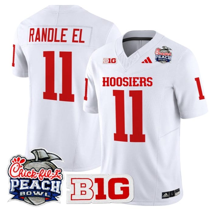 Randle El Jersey #11 Indiana Hoosiers 2026 Peach Bowl Patch Stitched - Image 5