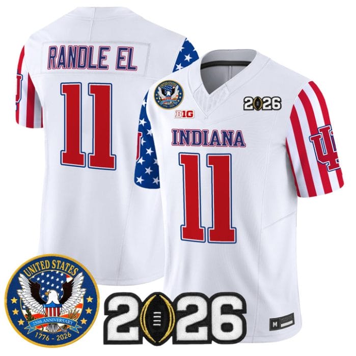 Randle El Jersey #11 Indiana Hoosiers America 250 Edition 2026 CFP Stitched - Image 3