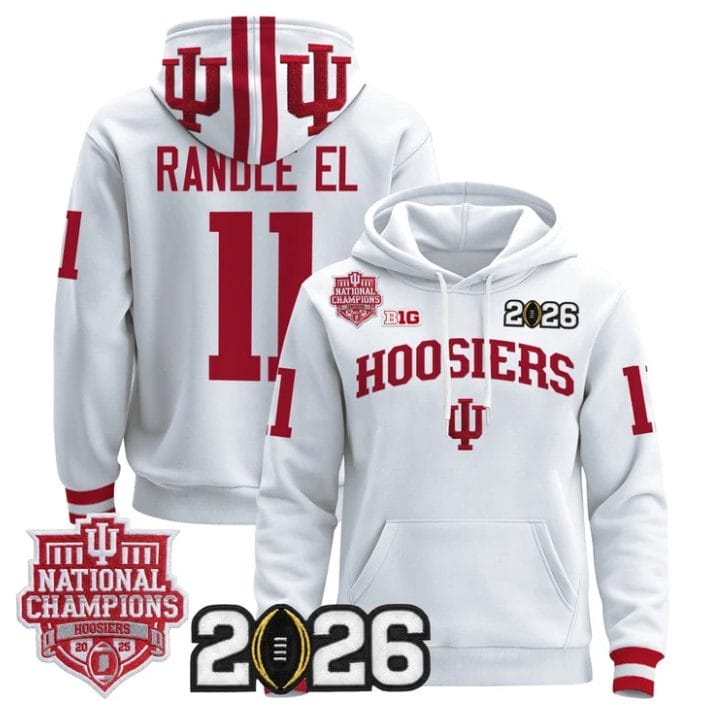 Randle El Pullover Hoodie #11 Hoosiers 2025 National Champions Stitched - Image 5