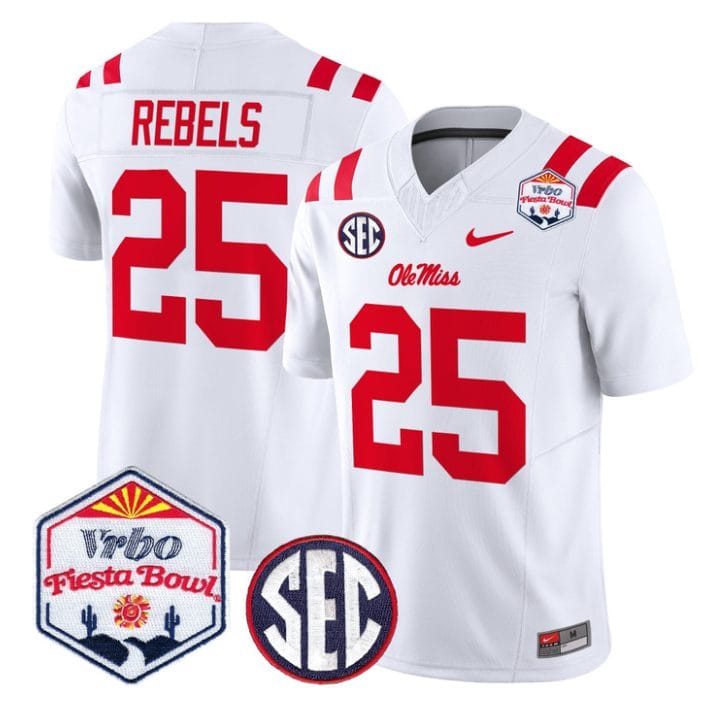 Rebels Jersey #25 Ole Miss Rebels 2026 Fiesta Bow Vapor Stitched - Image 5