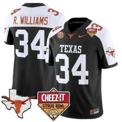 Ricky Williams Jersey #34 Texas Longhorns 2025 State Map Citrus Bowl Stitched