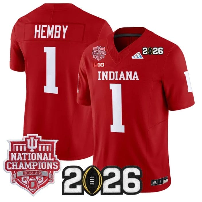 Roman Hemby Jersey #1 Hoosiers 2025 National Champions 2026 Patch Stitched - Image 4