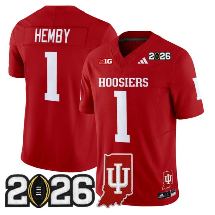 Roman Hemby Jersey #1 Indiana Hoosiers 2026 CFP Final Indiana State Stitched - Image 4