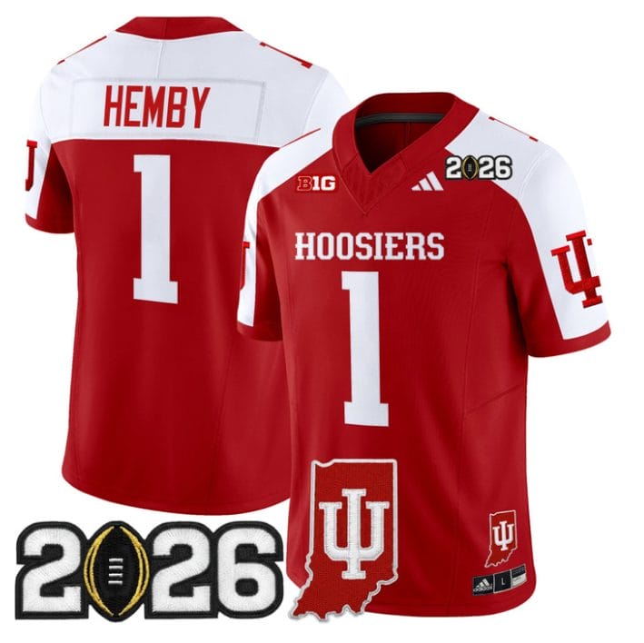 Roman Hemby Jersey #1 Indiana Hoosiers 2026 CFP Final Indiana State Stitched - Image 3