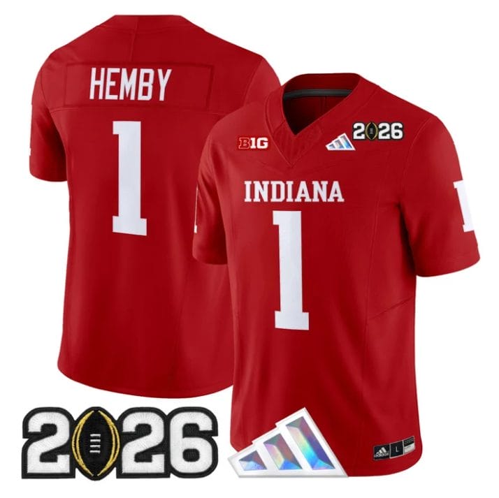 Roman Hemby Jersey #1 Indiana Hoosiers 2026 CFP Final V3 Stitched - Image 4