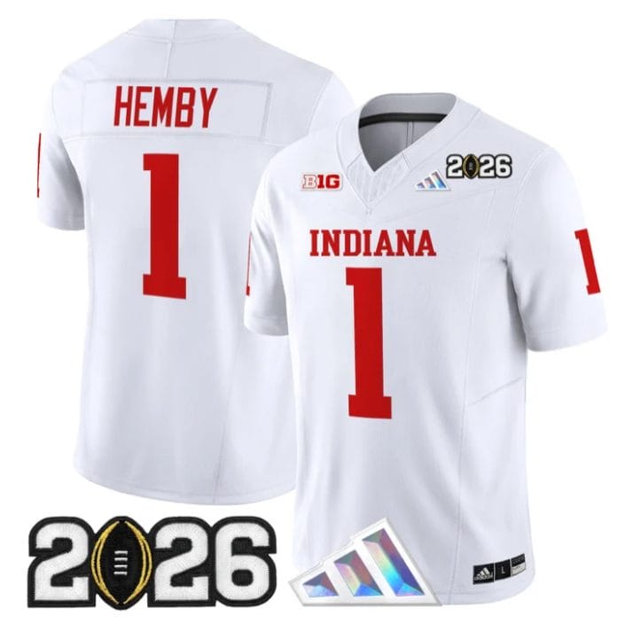 Roman Hemby Jersey #1 Indiana Hoosiers 2026 CFP Final V3 Stitched - Image 5