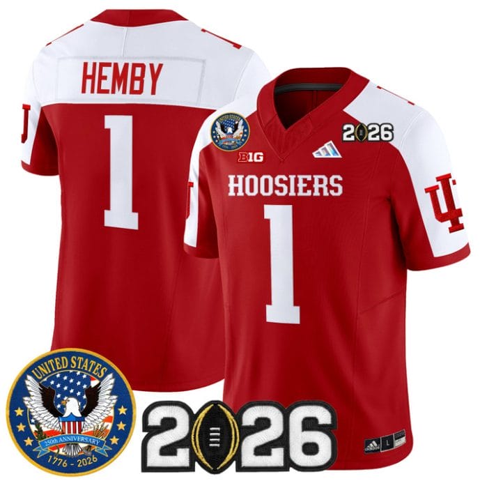 Roman Hemby Jersey #1 Indiana Hoosiers United States 250th 2026 Stitched - Image 3