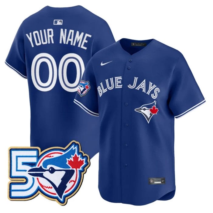 Custom Toronto Blue Jays Jersey Name, Number 50 Seasons Stitched - Image 6