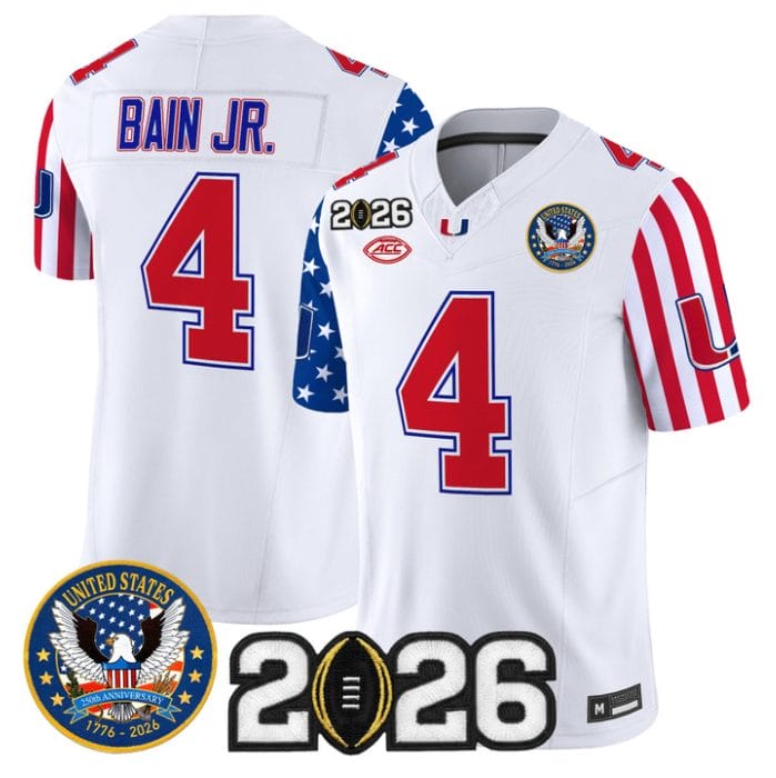 Rueben Bain Jr Jersey #4 Miami Hurricanes America 250 Edition 2026 CFP Stitched - Image 3