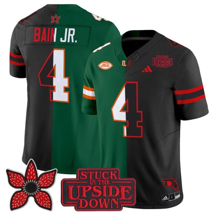 Rueben Bain Jr Jersey #4 Miami Hurricanes Upside Down Edition Stitched