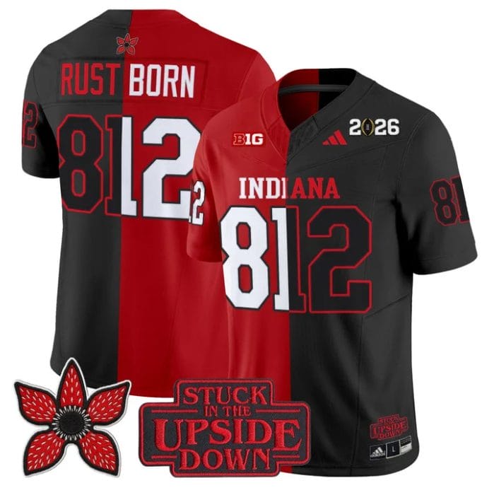 Rust Born Jersey #812 Indiana Hoosiers Upside Down Edition Vapor Stitched
