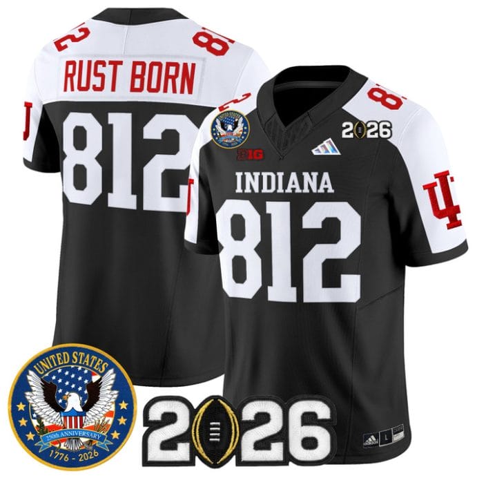 Rust Born Jersey #812 Hoosiers United States 250th Patch V2 Stitched