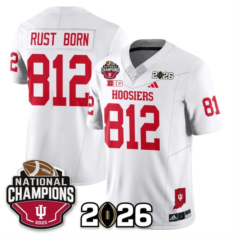 Rust Born Jersey #812 Indiana Hoosiers 2025 National Champions V3 Stitched - Image 5