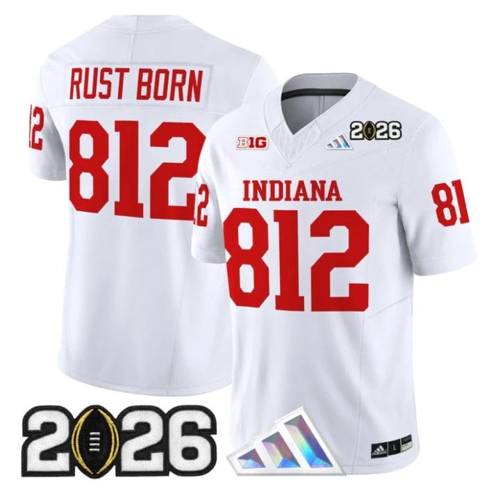 Rust Born Jersey #812 Indiana Hoosiers 2026 CFP Final V3 Stitched - Image 5