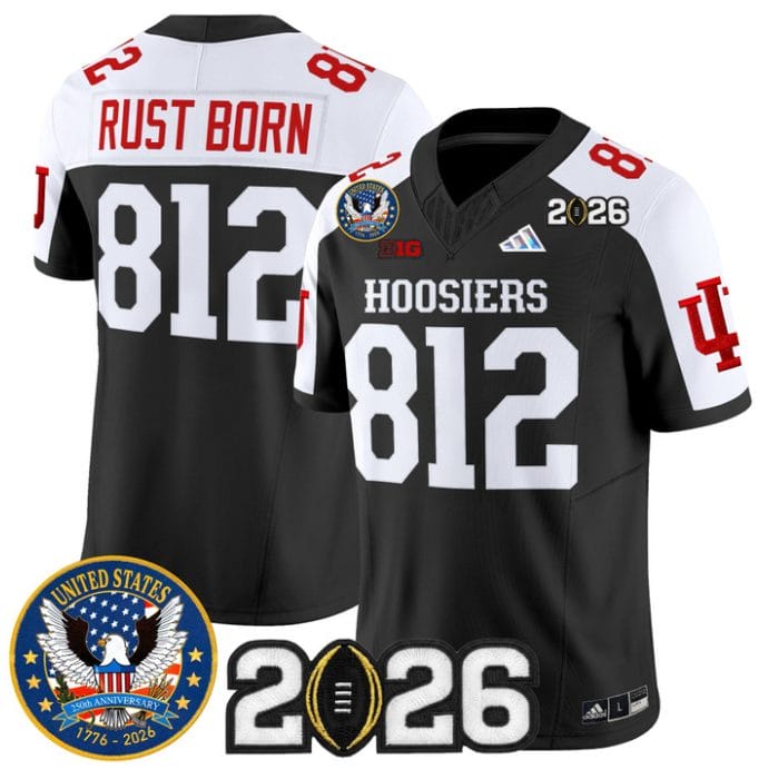 Rust Born Jersey #812 Indiana Hoosiers United States 250th 2026 Stitched