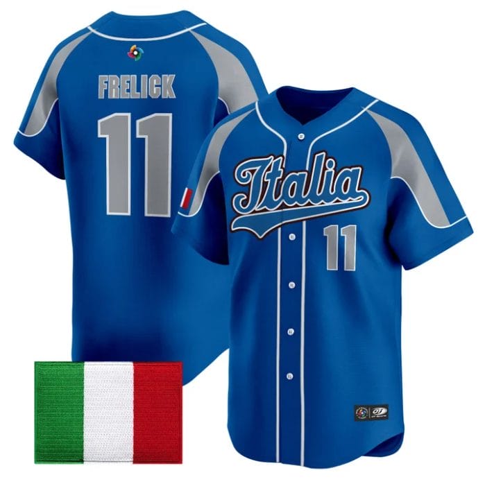 Alternative view of Sal Frelick Jersey #11 Team Italy 2026 World Baseball Classic Stitched
