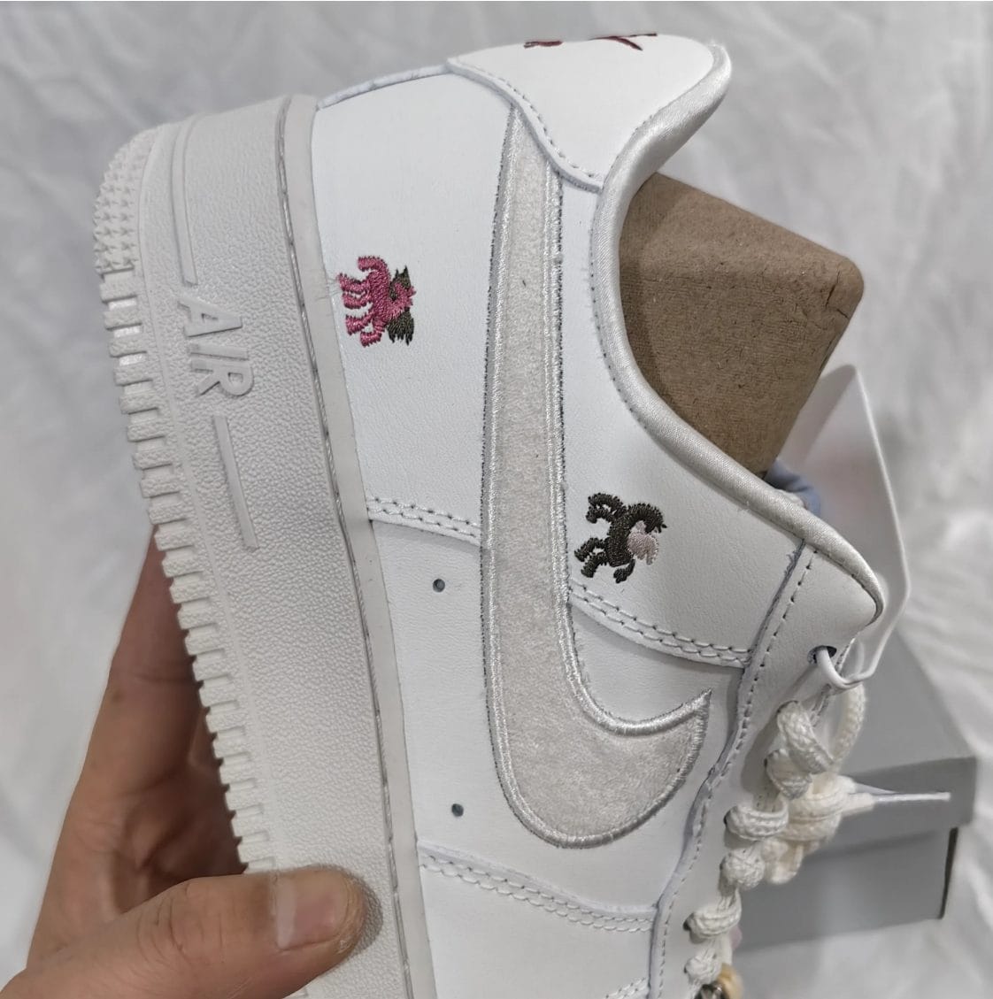 Air Force 1 Chenille Swoosh Year Of The Horse Shoes Sneaker - Image 6