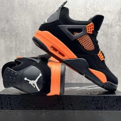 Alternative view of Air Jordan 4 Orange Thunder Shoes Sneakers