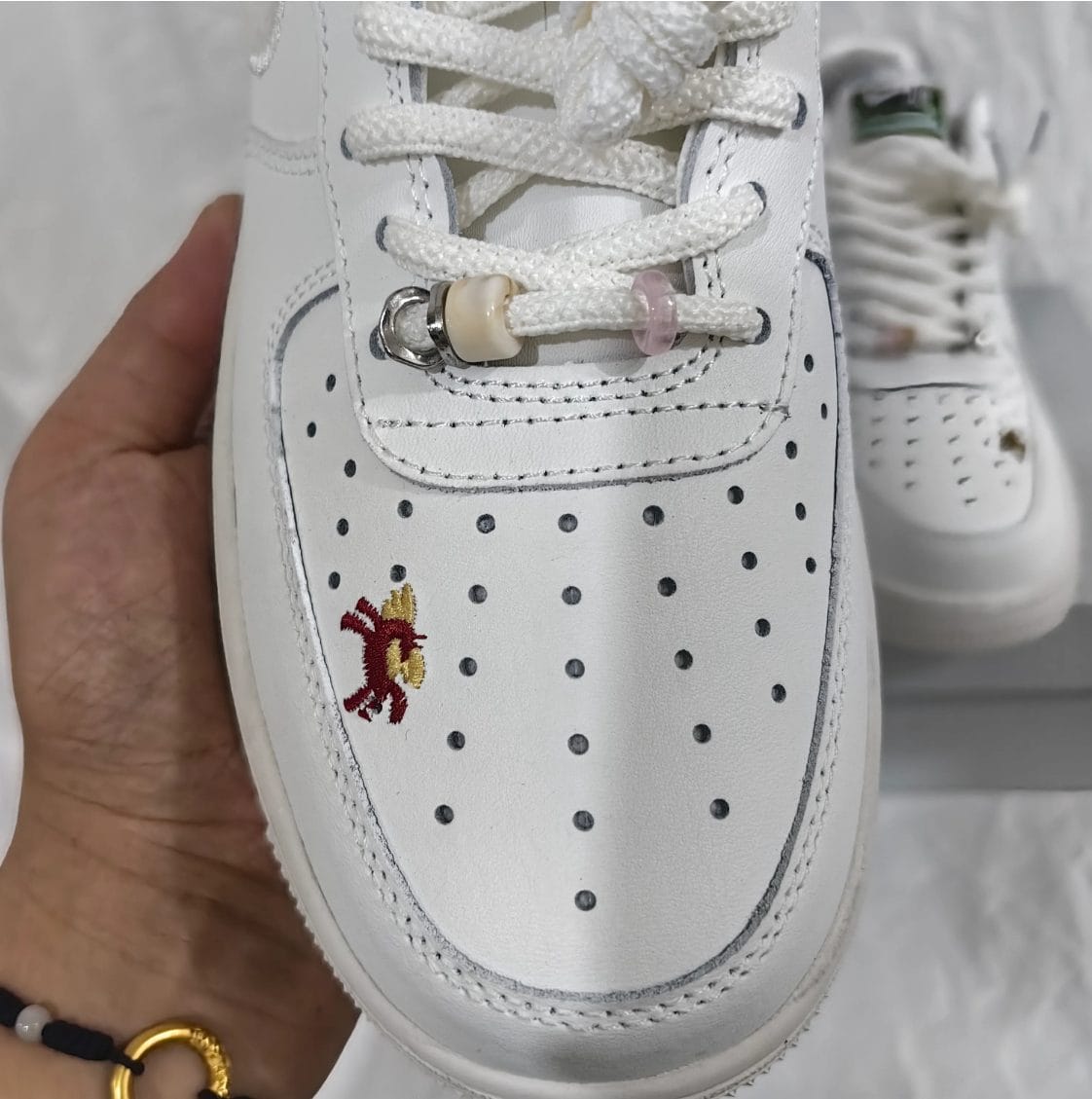 Air Force 1 Chenille Swoosh Year Of The Horse Shoes Sneaker - Image 4