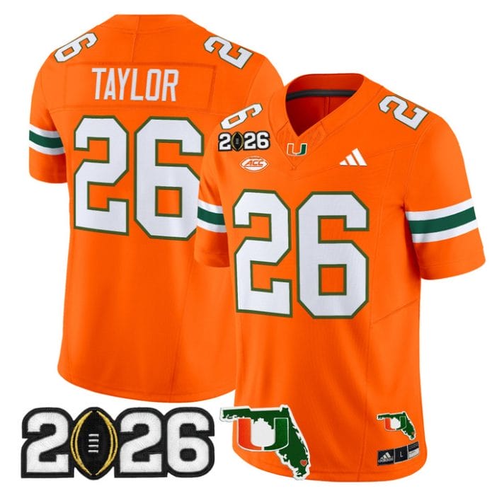 Sean Taylor Jersey #26 Miami Hurricanes 2026 CFP Final Florida Stitched - Image 4