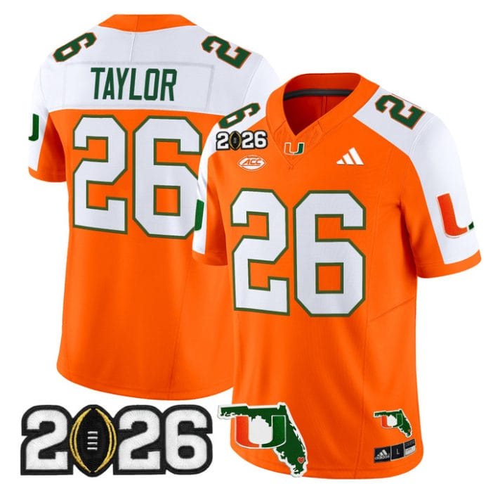Sean Taylor Jersey #26 Miami Hurricanes 2026 CFP Final Florida Stitched - Image 3