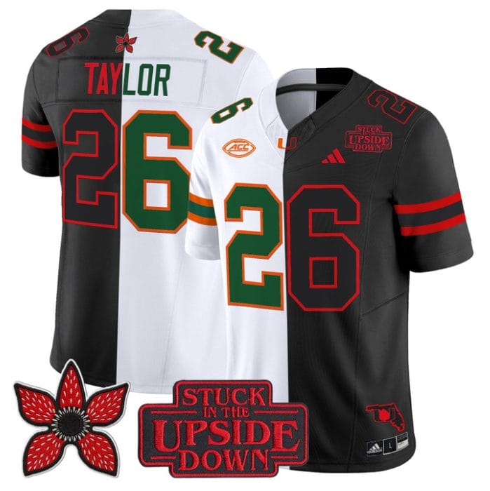 Sean Taylor Jersey #26 Miami Hurricanes Upside Down Edition Stitched Stitched - Image 3