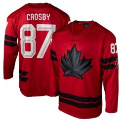 Sidney Crosby Jersey #87 Team Canada Hockey 2026 Winter Olympics Stitched Red