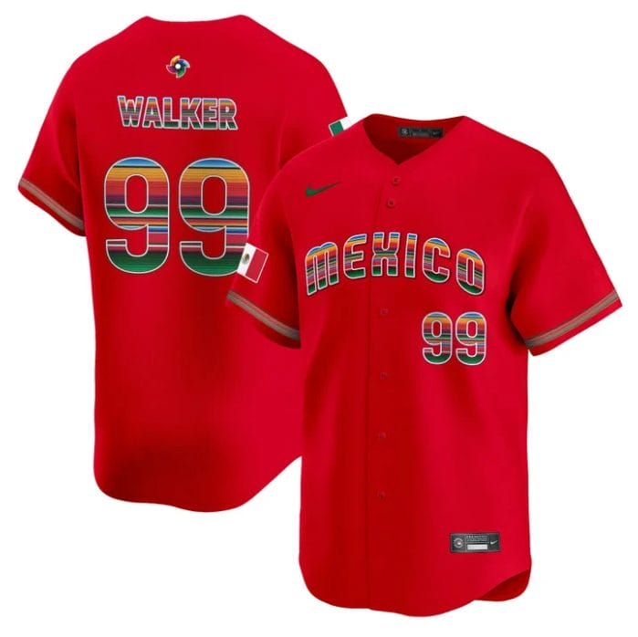 Taijuan Walker Jersey #99 Team Mexico 2026 World Baseball Serape Edition Stitched - Image 4