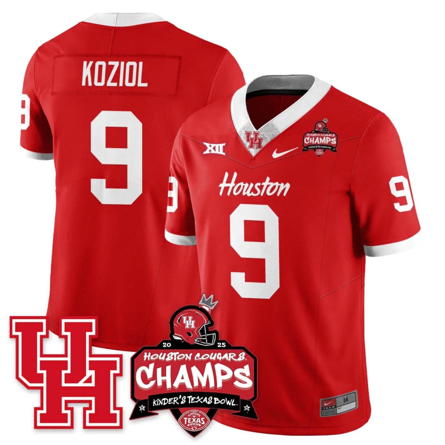 Tanner Koziol Jersey #9 Houston Cougar 2025 Texas Bowl Champions - Image 4