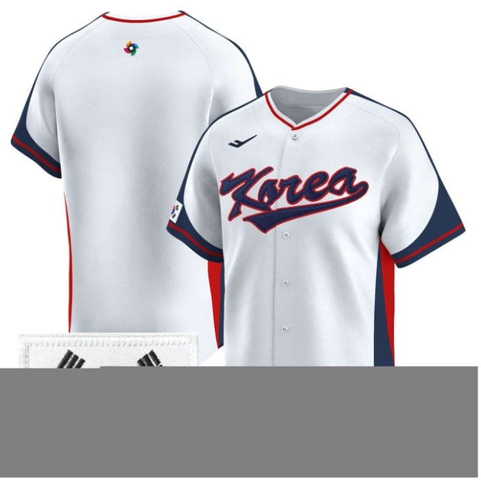 Alternative view of Team Jersey #19 Team Korea 2026 World Baseball Classic Vapor Stitched