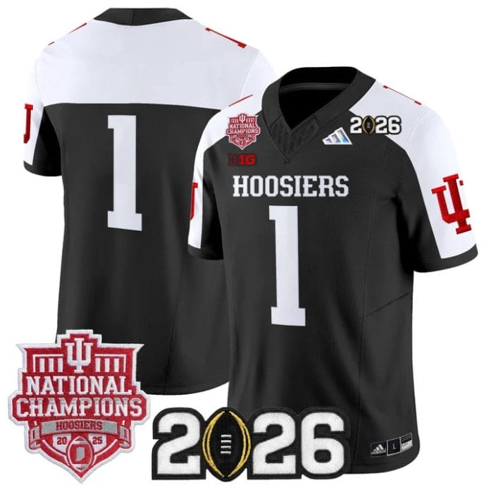 Team Jersey #1 Hoosiers 2025 National Champions 2026 Patch Stitched