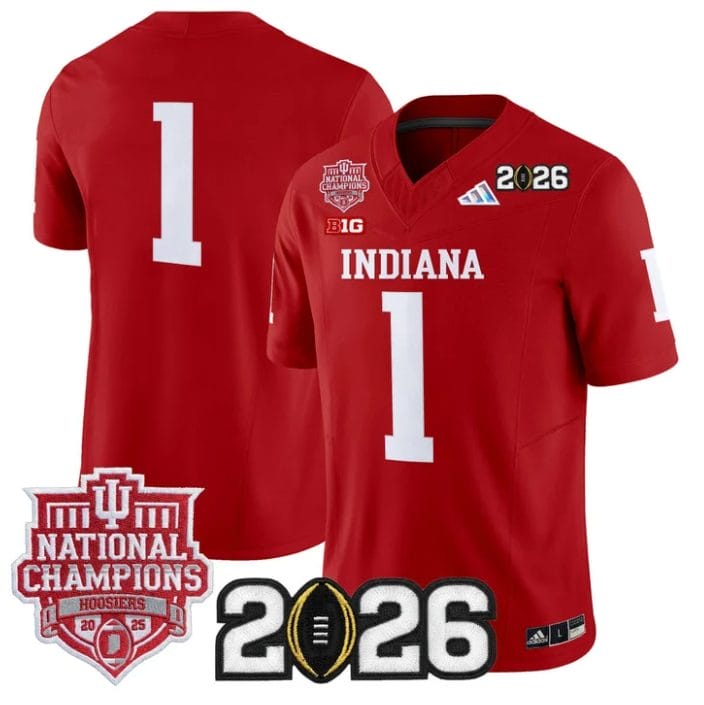 Team Jersey #1 Hoosiers 2025 National Champions 2026 Patch Stitched - Image 4