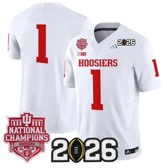 Team Jersey #1 Hoosiers 2025 National Champions 2026 Patch Stitched - Image 5