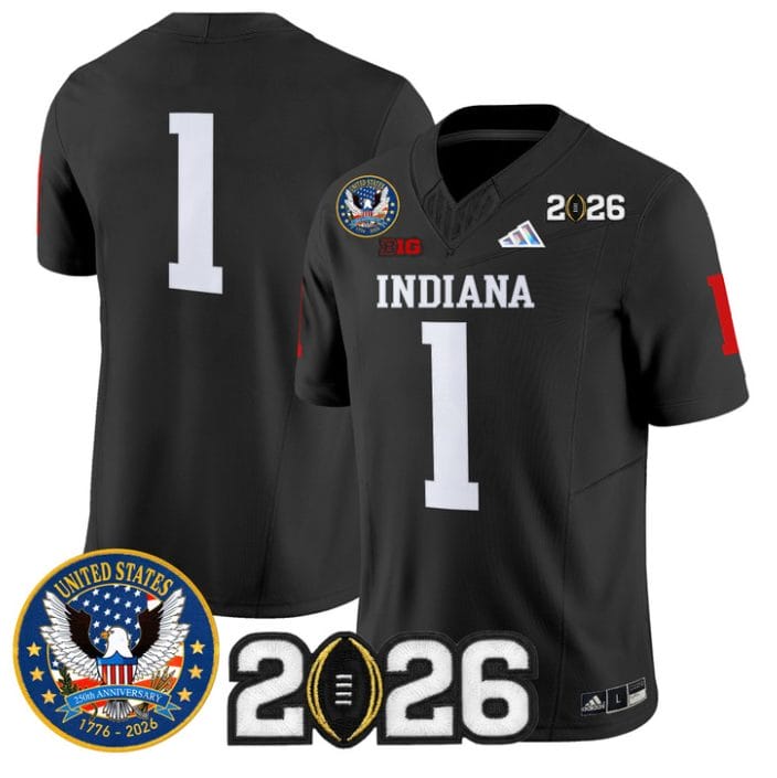 Alternative view of Team Jersey #1 Hoosiers United States 250th Patch V2 Stitched