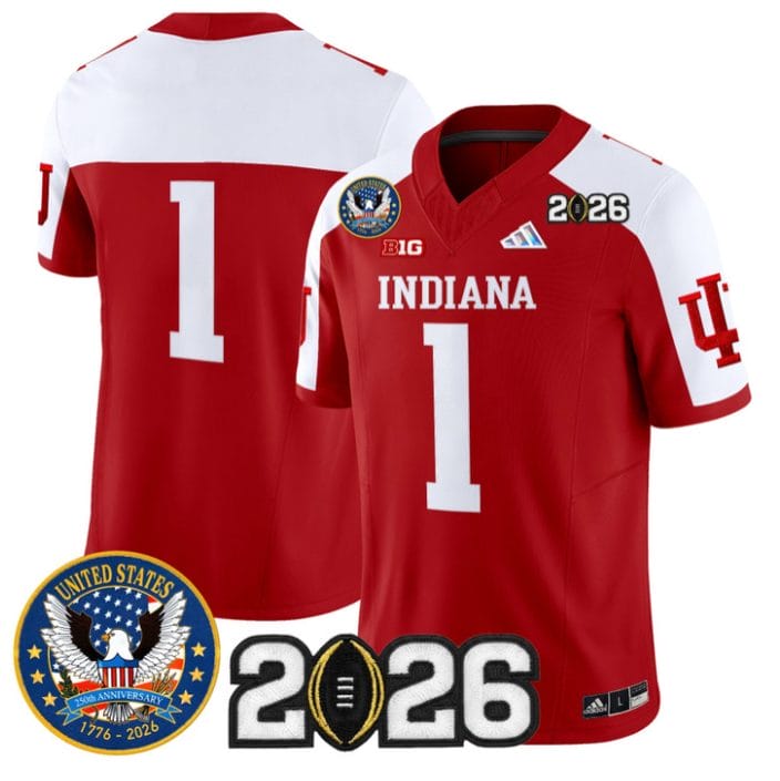 Team Jersey #1 Hoosiers United States 250th Patch V2 Stitched - Image 3