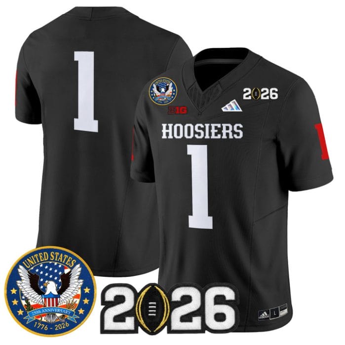 Alternative view of Team Jersey #1 Indiana Hoosiers United States 250th 2026 Stitched