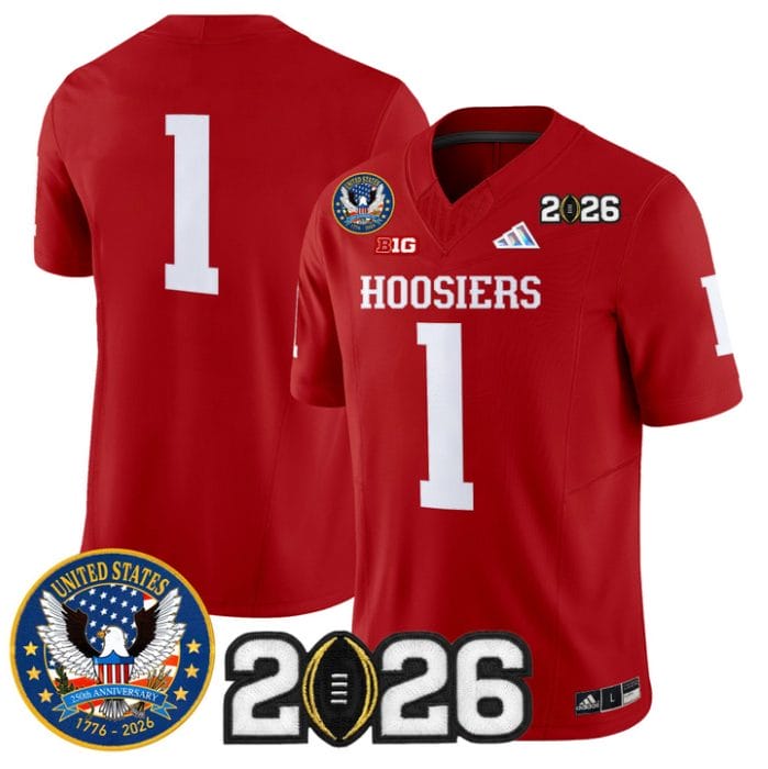 Team Jersey #1 Indiana Hoosiers United States 250th 2026 Stitched - Image 4
