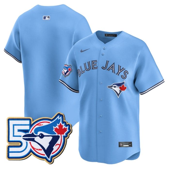 Alternative view of Team Jersey Blank Toronto Blue Jays 50 Seasons Patch Stitched