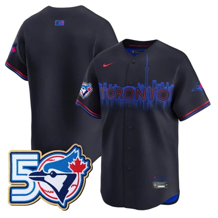 Team Jersey Blank Toronto Blue Jays 50 Seasons Patch Stitched - Image 3