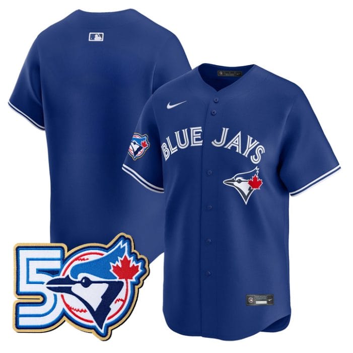 Team Jersey Blank Toronto Blue Jays 50 Seasons Patch Stitched - Image 6