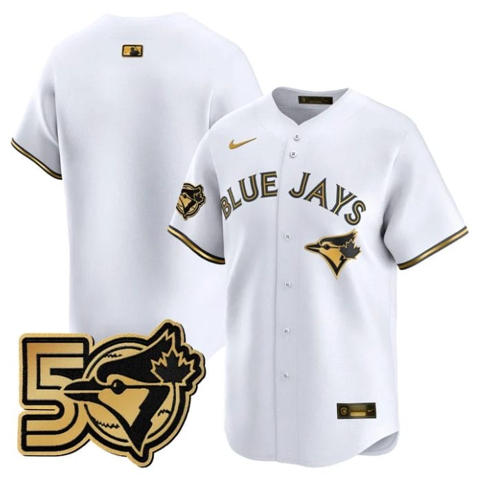 Team Jersey Blank Toronto Blue Jays 50 Seasons Patch Stitched - Image 4