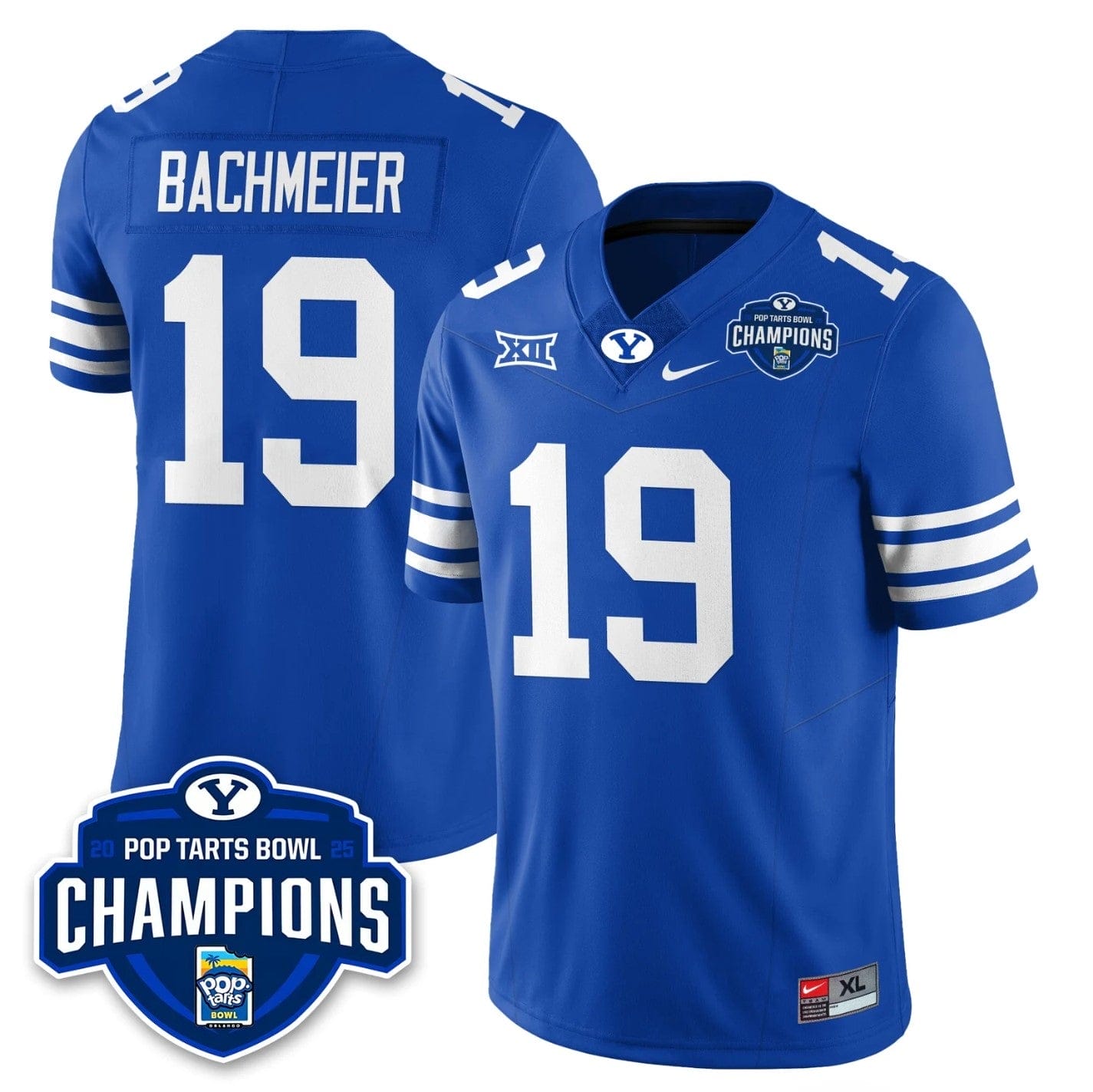 Tiger Bachmeier Jersey #19 BYU Cougars 2025 Pop-Tarts Bowl Champions - Image 3