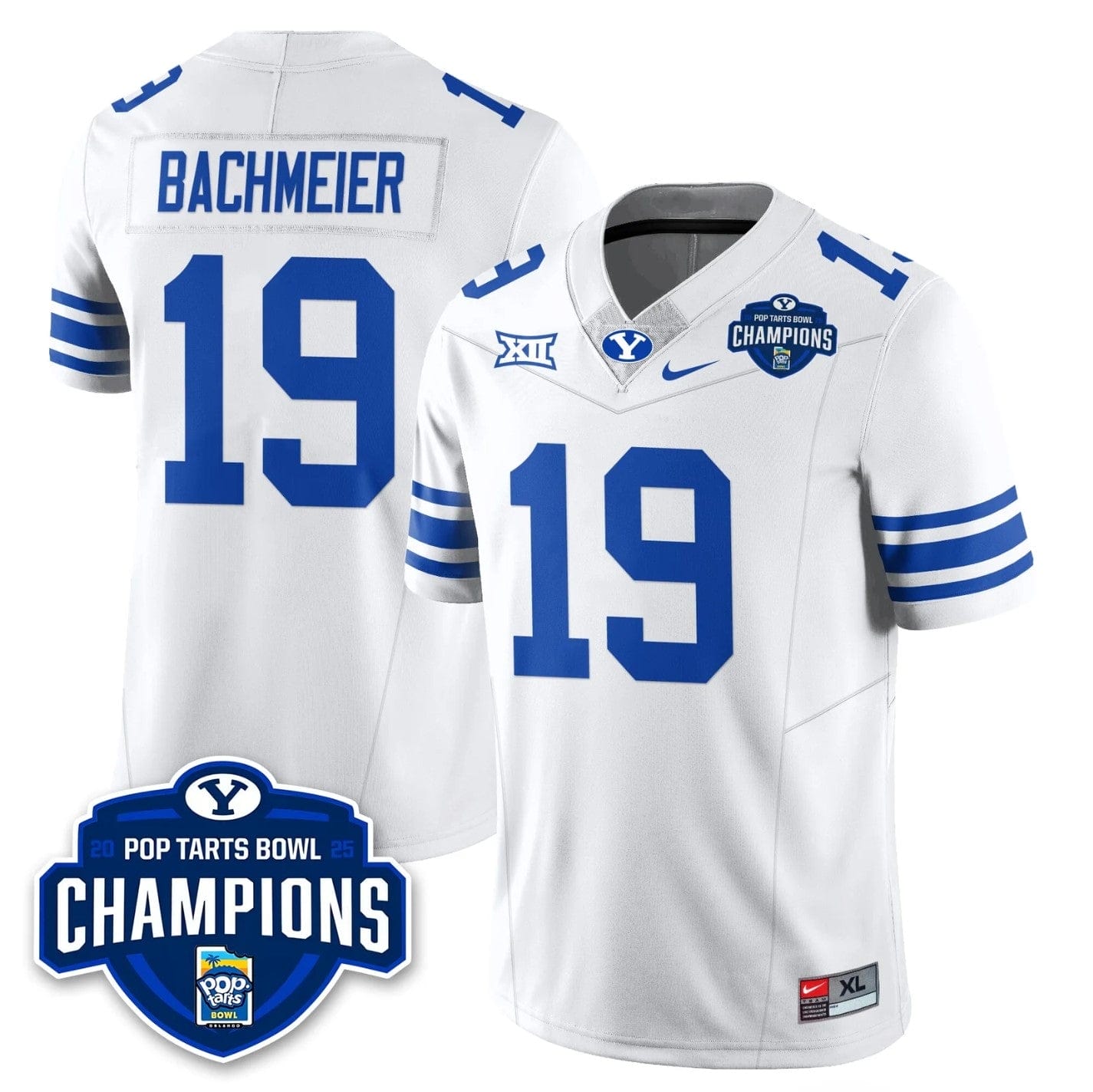 Tiger Bachmeier Jersey #19 BYU Cougars 2025 Pop-Tarts Bowl Champions - Image 5