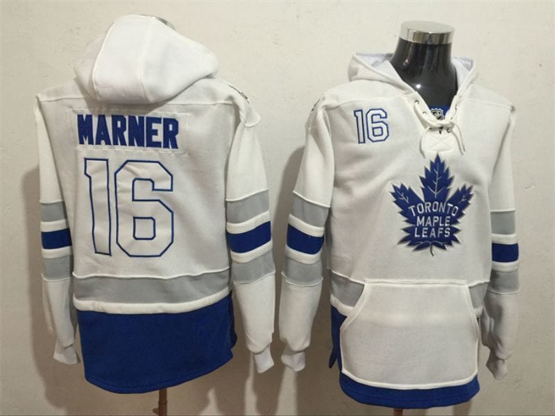 Toronto Maple Leafs #16 Mitchell Marner Pullover Hoodie White