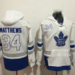 Toronto Maple Leafs #34 Auston Matthews Pullover Hoodie White