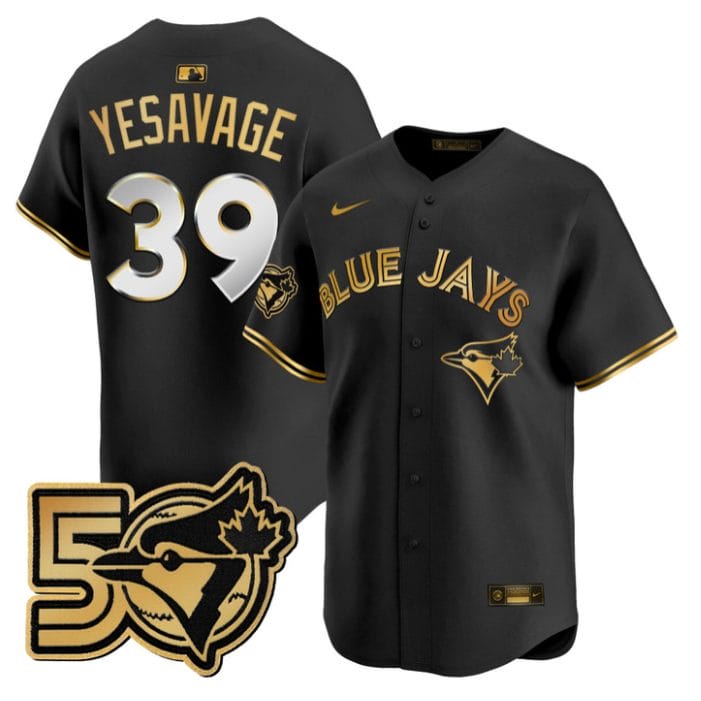 Trey Yesavage Jersey #39 Toronto Blue Jays 50 Seasons Patch Stitched