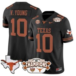 Alternative view of Vince Young Jersey #10 Texas 2025 State Map Citrus Bowl Champions Stiched