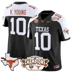 Vince Young Jersey #10 Texas 2025 State Map Citrus Bowl Champions Stiched