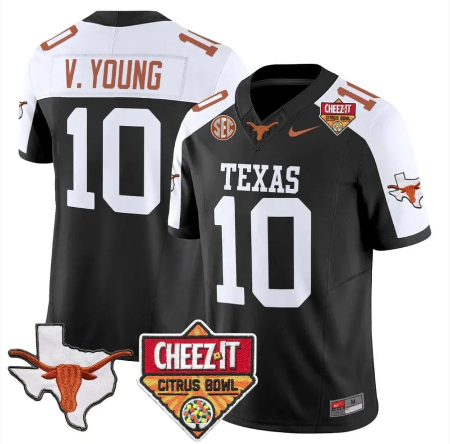 Vince Young Jersey #10 Texas Longhorns 2025 State Map Citrus Bowl