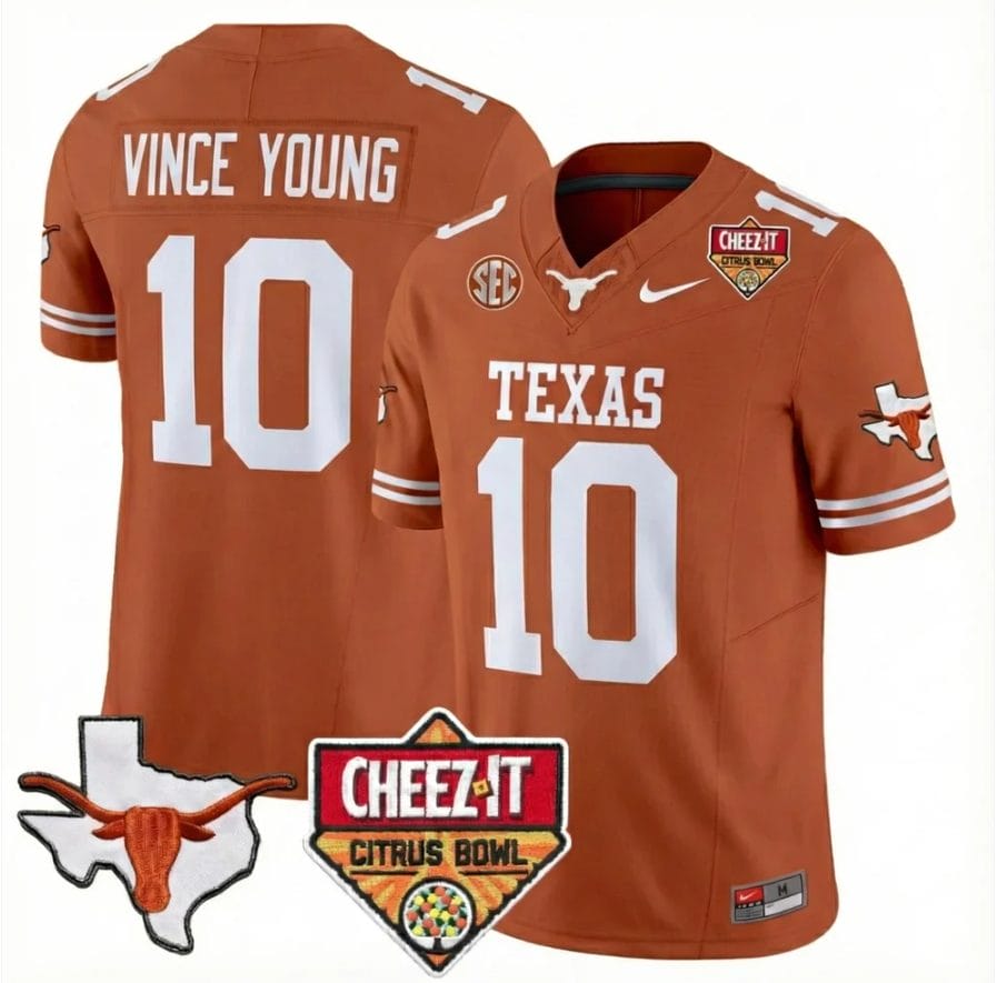 Vince Young Jersey #10 Texas Longhorns 2025 State Map Citrus Bowl - Image 4